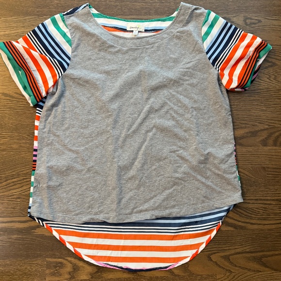 ANTHROPOLOGIE Porridge Fun T shirt top Women's LARGE - Picture 1 of 4